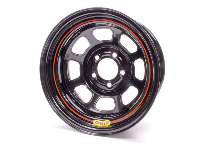 Bassett 15X7 5X4.75 3.75In Bs Black Rolled Wheel 57Rc375