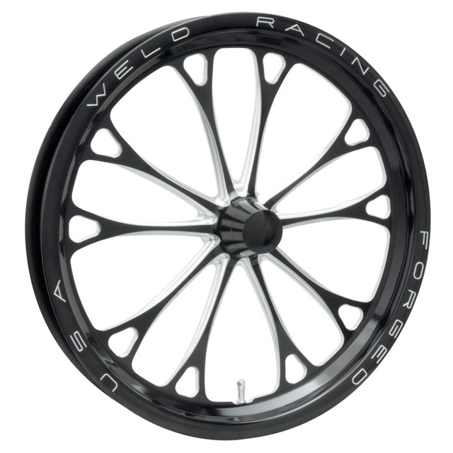 Weld Racing V-Series Frnt Drag Wheel Black 17X2.25 Anglia Mnt 84B-17000