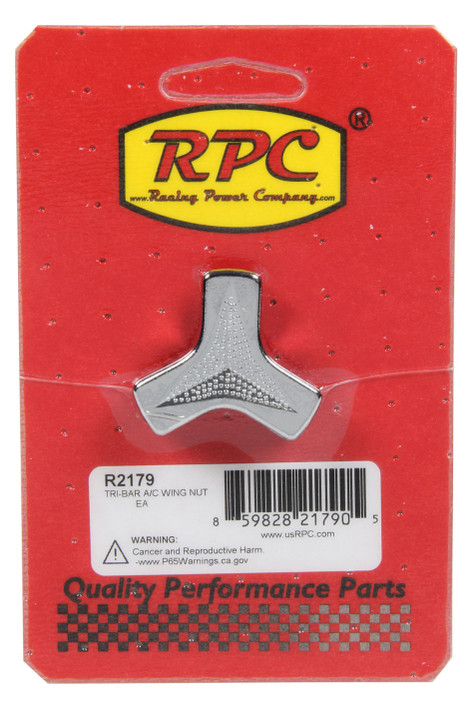 Racing Power Co-Packaged Tri-Bar A/C Wing Nut R2179