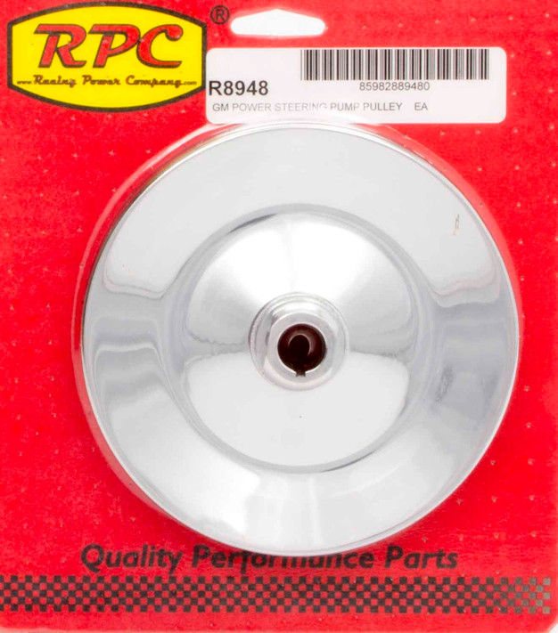 Racing Power Co-Packaged Gm P/S Pulley Chrome  R8948