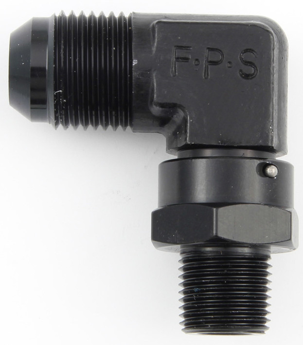 Fragola #4 X 1/8 Mpt 90 Deg Swivel Adapter Black 499104-Bl Fragola #4 X 1/8 Mpt 90 Deg Swivel Adapter Black 499104-Bl