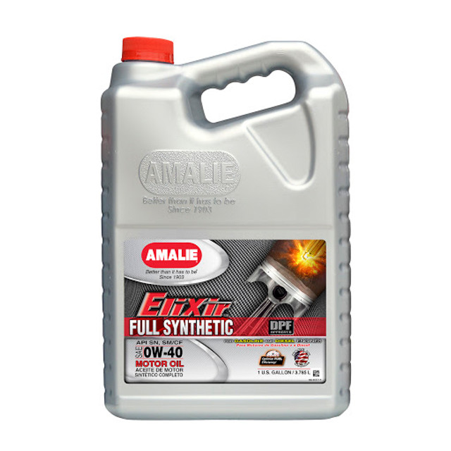 Amalie Elixir Full Synthetic 0W40 Oil 1 Gallon Ama65777-36