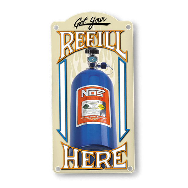 Nitrous Oxide Systems Nos Refill Metal Sign  19326Nos