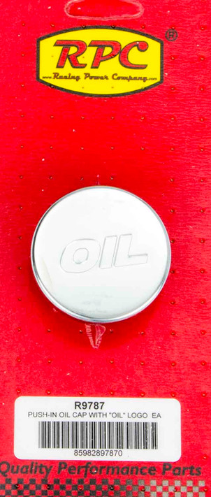 Racing Power Co-Packaged Oil Filler Cap Chrome W/ Oil Logo R9787