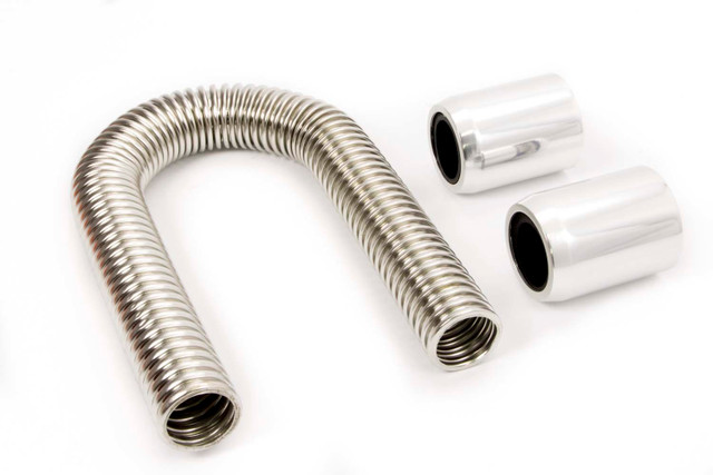 Racing Power Co-Packaged 12In Stainless Hose Kit W/Polished  Ends R7301