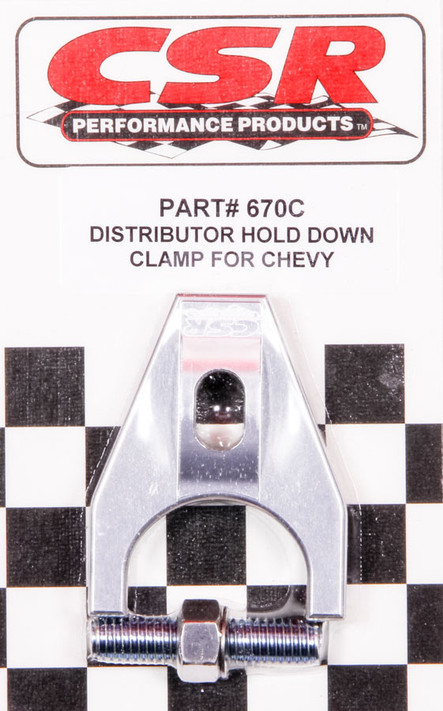Csr Performance Chevy Distributor Hold Down Clamp - Clear 670C Csr Performance Chevy Distributor Hold Down Clamp - Clear 670C
