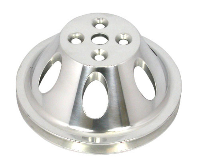 Racing Power Co-Packaged Polished Alum Bbc Single Groove Water Pump Pulley R8840Pol