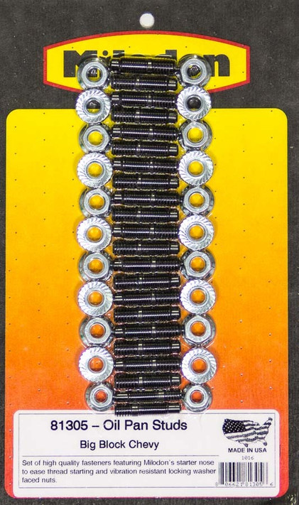Milodon Oil Pan Stud Kit - Bbc  81305