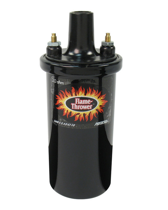 Pertronix Ignition Flame-Thrower Coil - Black- Oil Filled 3 Ohm 40511