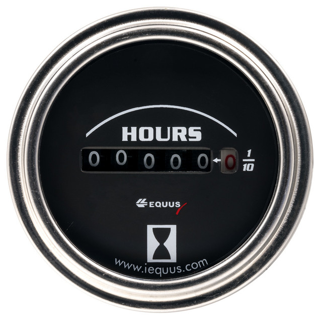 Equus 2.0 Dia Hourmeter Gauge Chrome E7210