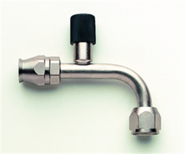 Aeroquip 90 Degree -8 A/C Fitting W/Charger Port Fce1833