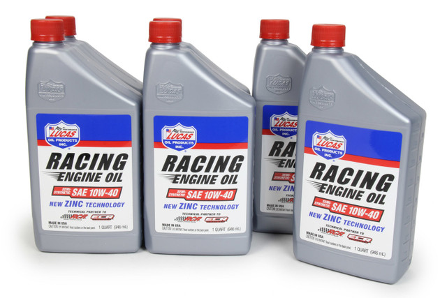 Lucas Oil 10W40 Semi Synthetic Racing Oil Case 6X1 Qt. 10943