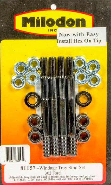 Milodon Sbf Windage Tray Stud Kit 81157