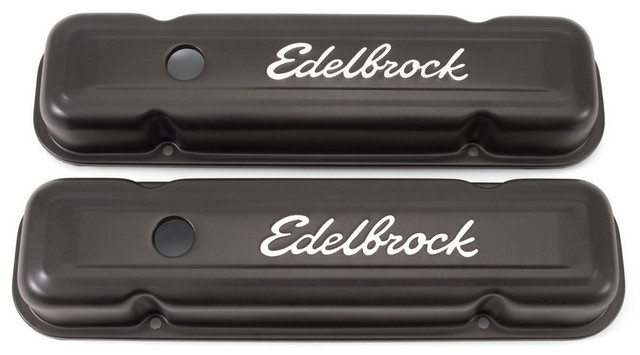 Edelbrock Valve Cover Kit Pontiac V8 Signature Series Blk 4453 Edelbrock Valve Cover Kit Pontiac V8 Signature Series Blk 4453