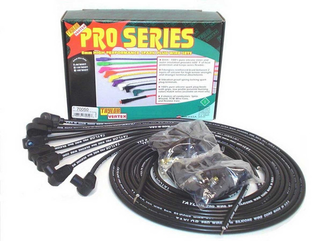 Taylor/Vertex 8Mm Black Pro Wire 90 Dg  70050