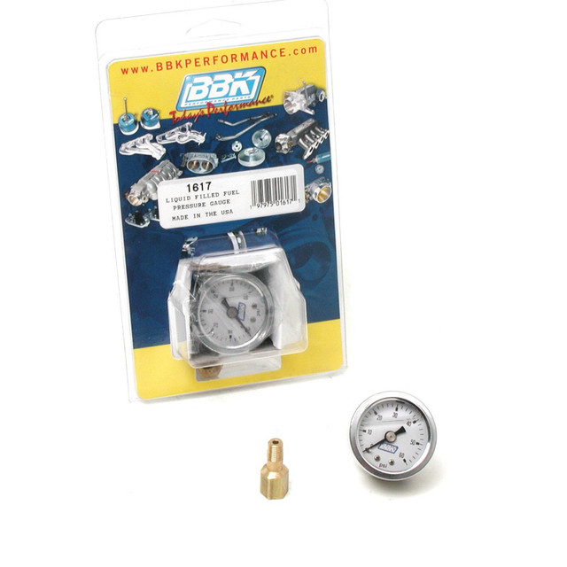 Bbk Performance Fuel Pressure Gauge - 0-60Psi - Liquid Filled 1617 Bbk Performance Fuel Pressure Gauge - 0-60Psi - Liquid Filled 1617