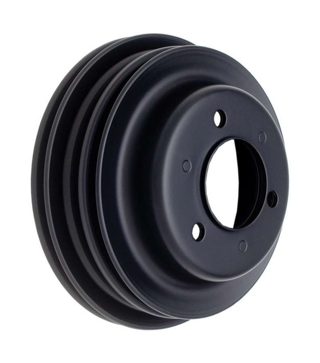 Trans-Dapt Bbc Lwp Crankshaft Pulley 3 Groove Black 8624