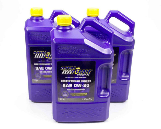 Royal Purple 0W20 Multi-Grade Sae Oil 3X5Qt Bottles 53020