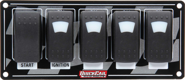 Quickcar Racing Products Ignition Panel W/ Rocker Switches & Lights 52-166