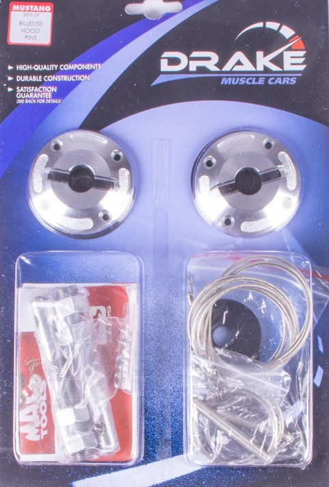 Drake Automotive Group Hood Pin Kit Billet 05-09 Mustang 5R3Z-6316892-K