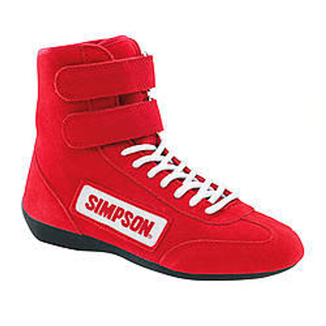Simpson Safety High Top Shoes 10 Red 28100R
