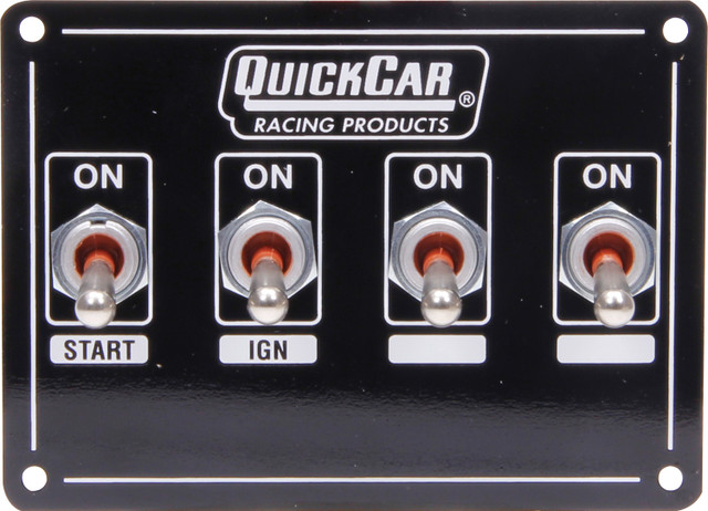 Quickcar Racing Products Ignition Panel Extreme 4 Switch W/ Pigtail 50-740