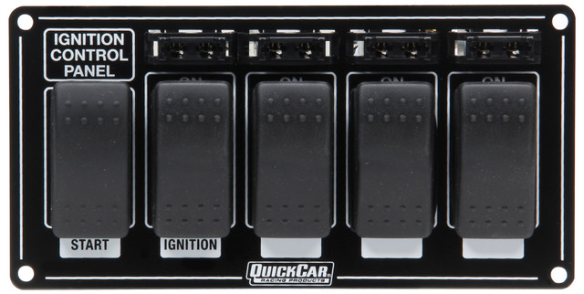 Quickcar Racing Products Ignition Panel W/ Rocker Switches & Fuses 52-863