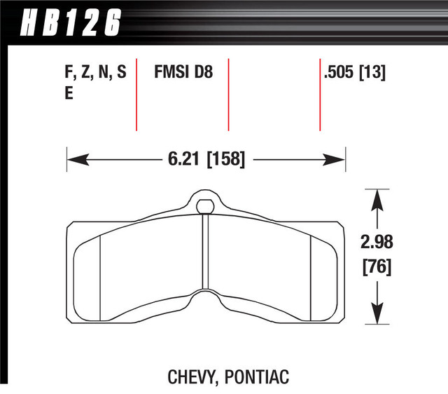 Hawk Brake Performance Street Brake Pads (4) Hb126Z.505 Hawk Brake Performance Street Brake Pads (4) Hb126Z.505