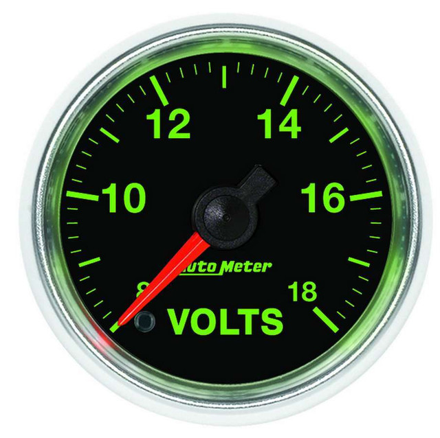 Autometer 2-1/16 Gs Voltmeter Gauge - 8-18 3891