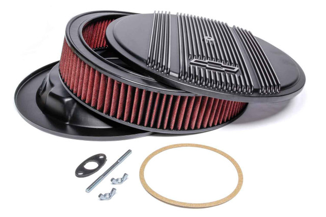 Holley 14 X 3 Air Cleaner Finned Bowtie Black 120-172