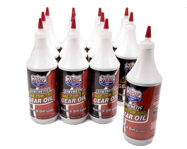 Lucas Oil Synthetic 75W140 Trans/ Diff Lube 12X1 Qt 10121