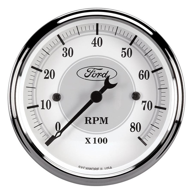 Autometer Ford Racing Tach - 3-1/8 In-Dach - White Face 880088