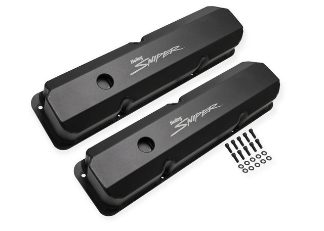 Holley Sniper Fabricated Valve Covers Bbf Fe Tall 890001B Holley Sniper Fabricated Valve Covers Bbf Fe Tall 890001B
