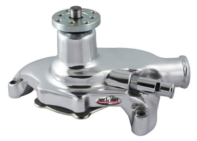 Tuff-Stuff Sbc Water Pump Short Smoothie Chrome 1353Na