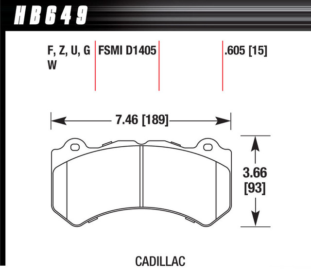 Hawk Brake Brake Pads Gm / Dodge Front Ceramic Hb649Z.605 Hawk Brake Brake Pads Gm / Dodge Front Ceramic Hb649Z.605