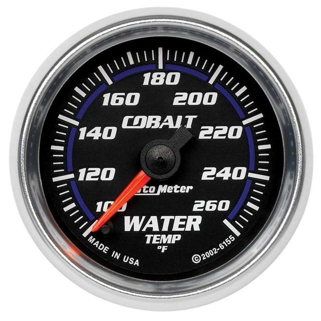 Autometer 2-1/16In C/S Water Temp. Gauge 120-260 Deg. 6155