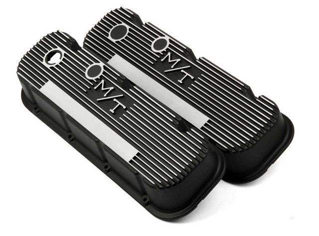 Holley Bbc M/T Valve Cover Set - Black Krinkle 241-85