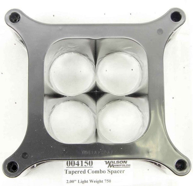 Wilson Manifolds Carburetor Spacer - 4150 2In 4-Hole L/W Tapered 4150