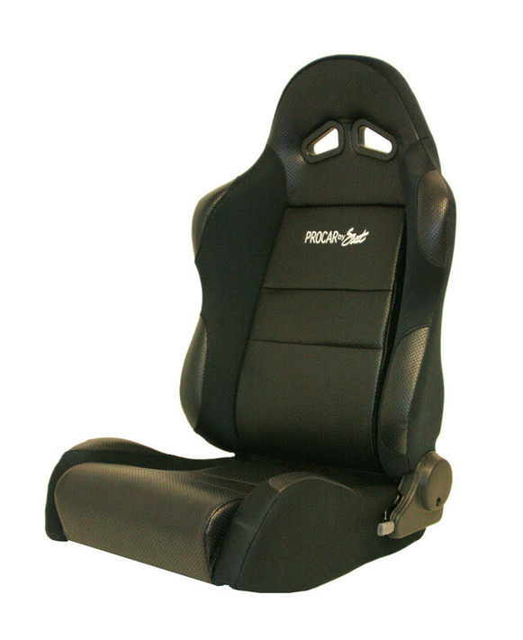 Scat Enterprises Sportsman Racing Seat - Left - Black Vinyl/Vlour 80-1605-61L