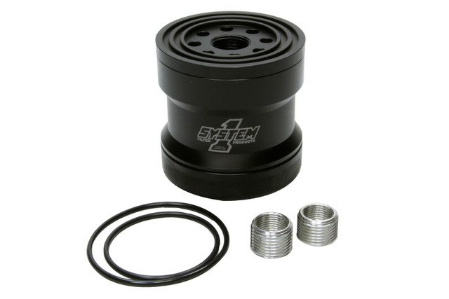 System One Billet Oil Filter W/Blt Cap 45 Micron - Black 209-361B