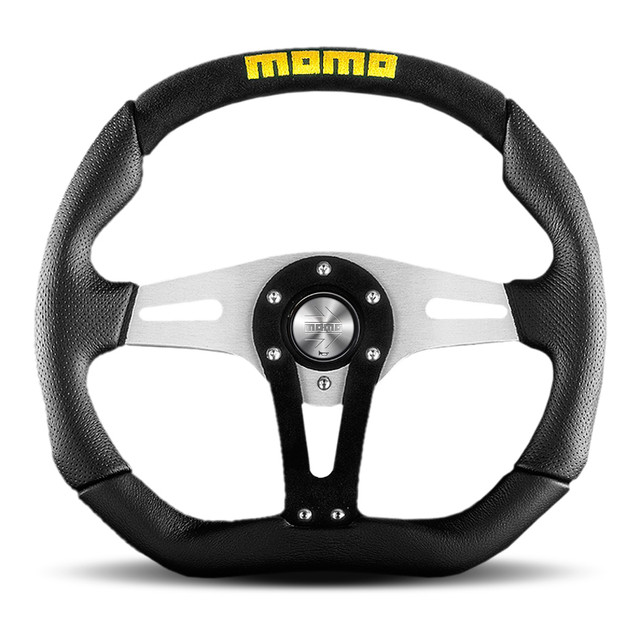 Momo Automotive Accessories Trek Steering Wheel Blk Leather/Airleather Trk35Bk0B