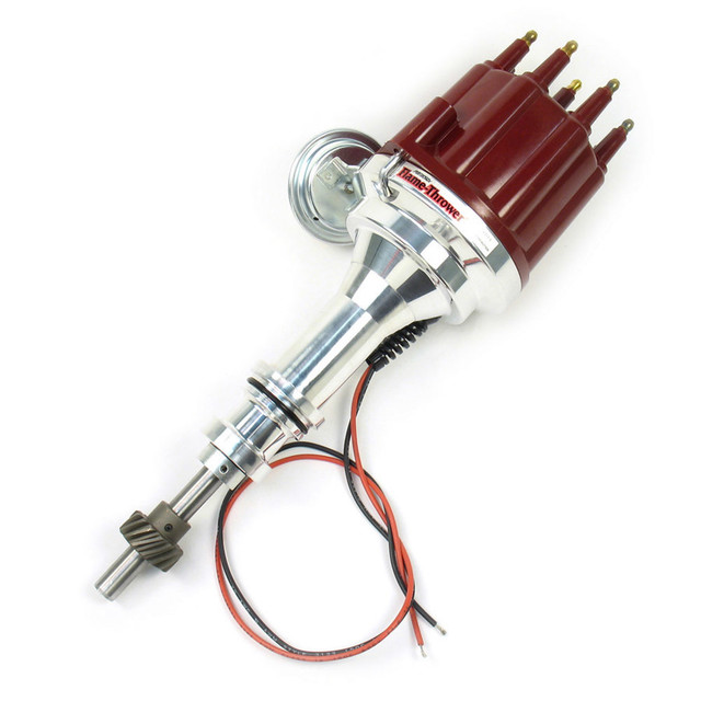 Pertronix Ignition Sbf Billet Distributor W/Red Male Cap D130711