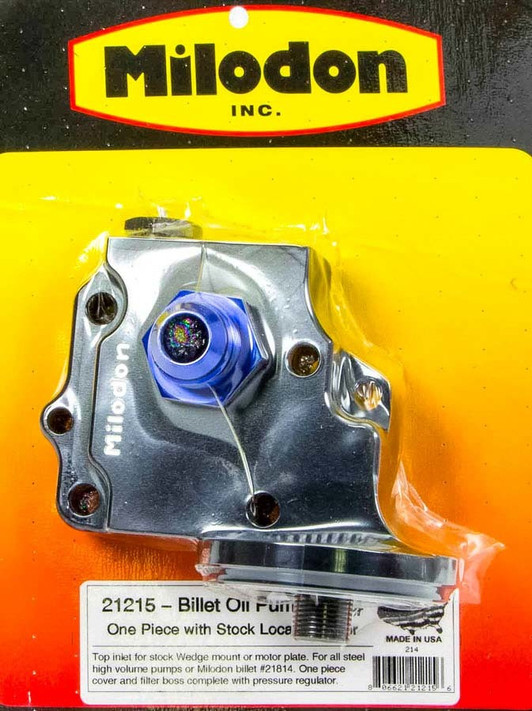Milodon Billet Oil Pump Cover & Filter Boss - Wedge 21215 Milodon Billet Oil Pump Cover & Filter Boss - Wedge 21215
