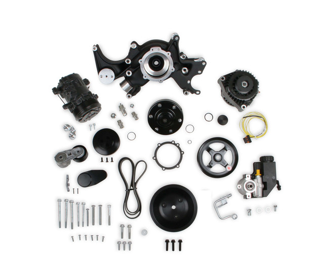 Holley Mid-Mount Acc. Drive Sys Sbc - Black Finish 20-240Bk Holley Mid-Mount Acc. Drive Sys Sbc - Black Finish 20-240Bk