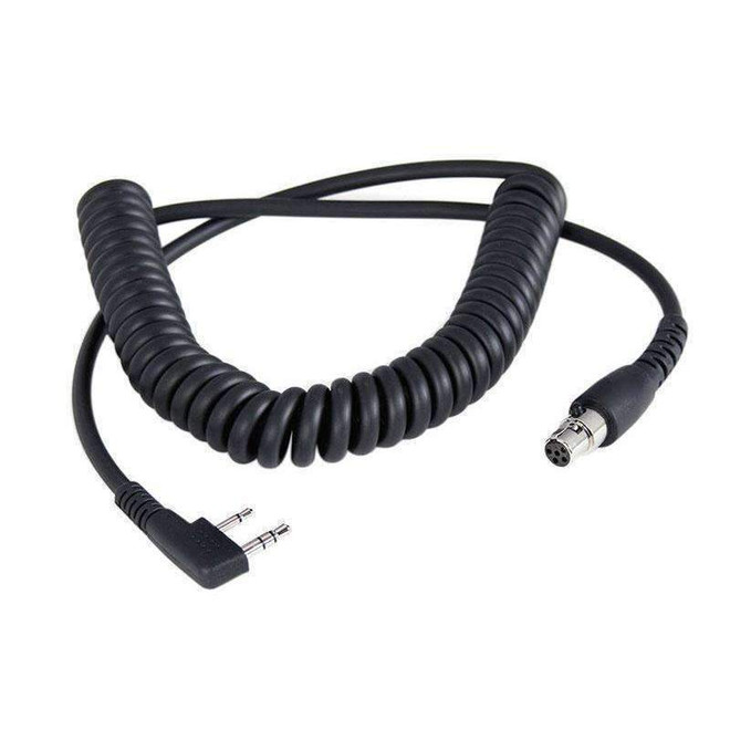 Rugged Radios Cord Coiled Headset to Radio Rugged Kentwood CC-KEN