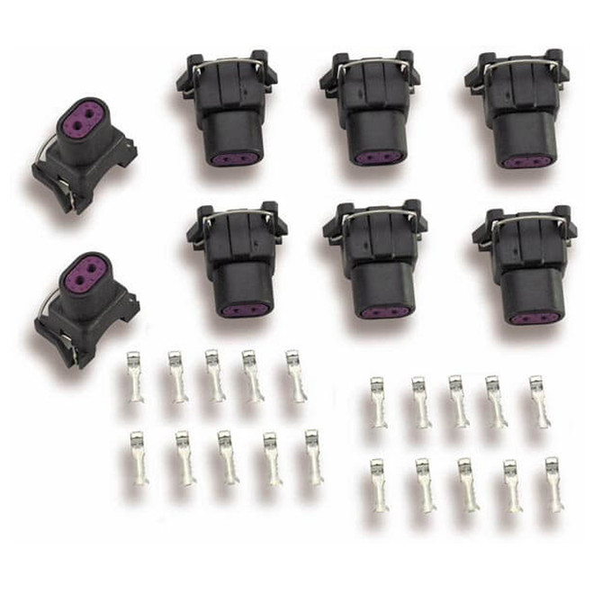 Holley Delphi Injector Terminal & Connector Kit 8pk 534-112