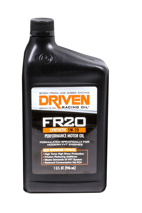 Driven Racing Oil Fr20 5W20 Synthetic Oil 1 Qt Bottle 3006