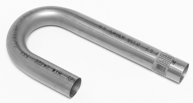 Dynomax 2.5In Ss J-Bend Pipe 4.25 Radius 16 Gauge 42432