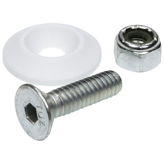 Allstar Performance Countersunk Bolt Kit White 50Pk All18681-50