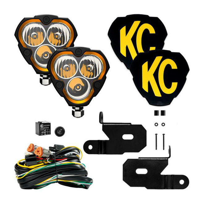 Kc Hilites Flex Era 3 Light Combo Beam W/A-Pillar Bracket 97129